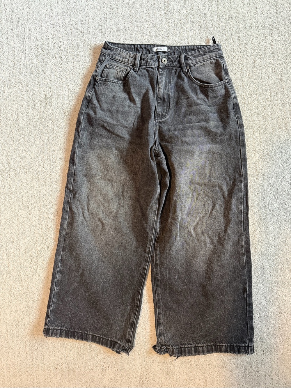 Relaxed-Fit Men's Washed Gray Jeans